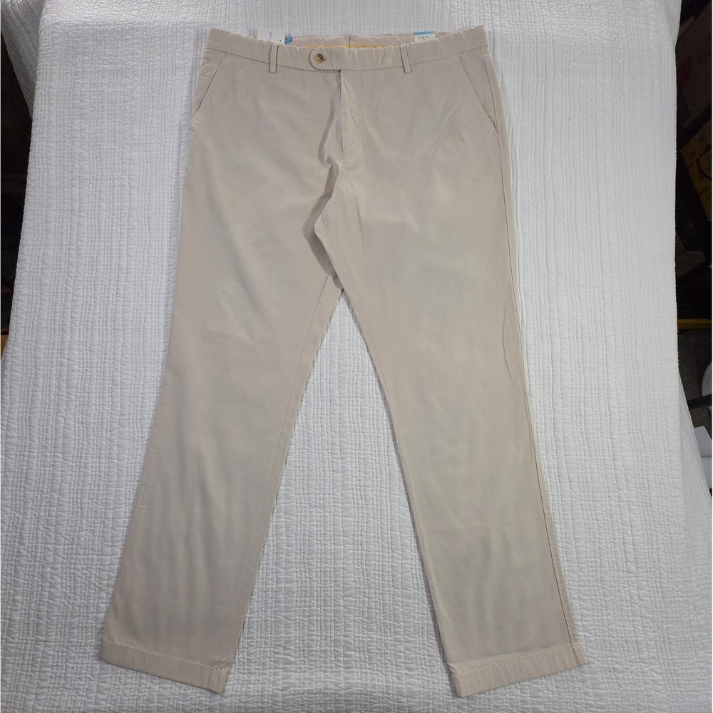 J. McLaughlin Taylor Garment Dyed Chino Pants Men's 40x33 Taupe Straight Leg NWT